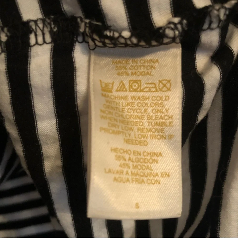 Kate Spade Striped Bell Cuff Soft Cotton Nightgown Sleep Shirt Dress Size Small